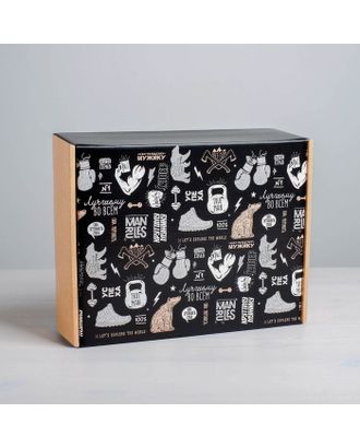 Складная коробка «Брутальность», 27 × 21 × 9 см арт. СМЛ-81609-1-СМЛ0004824056