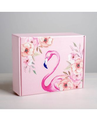 Складная коробка «Фламинго», 27 × 21 × 9 см арт. СМЛ-81610-1-СМЛ0004824057
