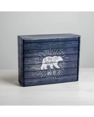 Складная коробка «Ящик», 27 × 21 × 9 см арт. СМЛ-81614-1-СМЛ0004824061