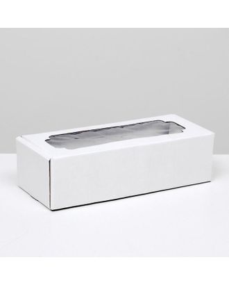 Коробка самосборная, с окном, белая, 32 х 13 х 9 см арт. СМЛ-90021-1-СМЛ0004832238