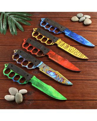Сувенир деревянный нож 4 модификация, 5 расцветов в фасовке, МИКС арт. СМЛ-81074-1-СМЛ0004833296