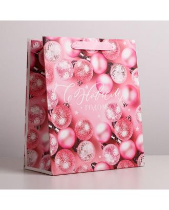 Пакет ламинированный вертикальный «Розовые шарики», MS 18 × 23 × 10 см арт. СМЛ-101509-2-СМЛ0004843457