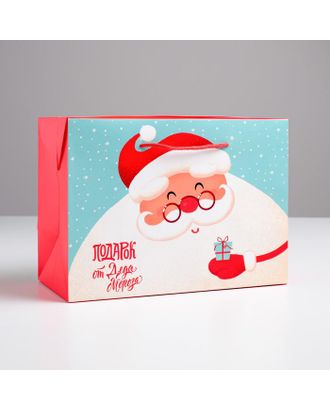 Пакет-коробка «Дед мороз», 28 × 20 × 13 см арт. СМЛ-93603-1-СМЛ0004922098