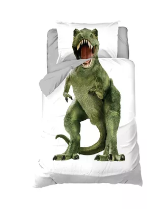 Купить Постельное белье "Этель" 1,5 сп Green Dino 143х215 см, 150х214 см, 50х70 см -1 шт арт. СМЛ-193666-1-СМЛ0004935514 оптом в Казахстане