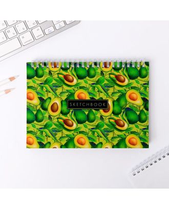 Скетчбук горизонтальный на гребне Sketchbook avocado, А5,80 листов арт. СМЛ-207055-1-СМЛ0004958968