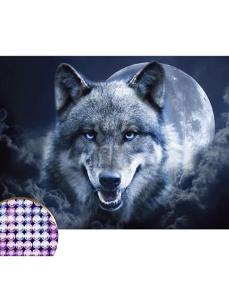 Алмазная вышивка с частичным заполнением «Магия волка» 30х40 см, холст, ёмкость арт. СМЛ-39950-1-СМЛ0004967866