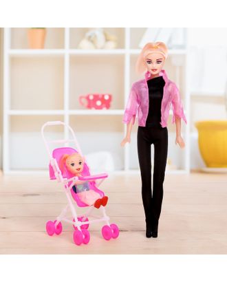Кукла «Даша» с коляской и куклой малышкой, МИКС арт. СМЛ-84211-1-СМЛ0004979876
