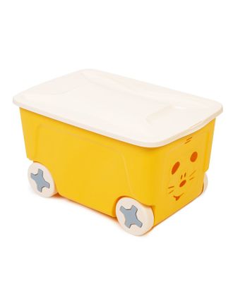 Детский ящик для игрушек COOL на колесах 50 литров, цвет жёлтый арт. СМЛ-82134-1-СМЛ0004980317