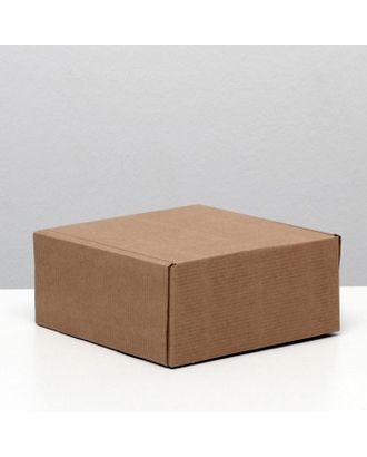 Коробка самосборная, без окна, крафт, 19 х 19 х 9 см арт. СМЛ-109896-1-СМЛ0004987535