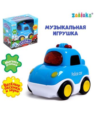 ZABIAKA Музыкальная игрушка "Полицейская машина" синяя, звук, свет SL-04196 арт. СМЛ-125295-1-СМЛ0004994547