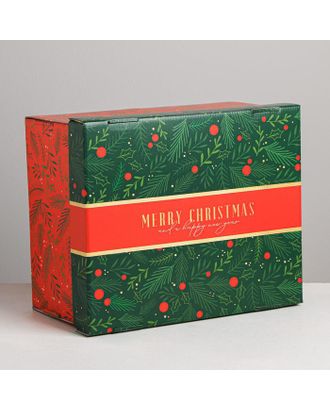Складная коробка «С новым годом», 30 × 24.5 × 15 см арт. СМЛ-86853-1-СМЛ0005003735