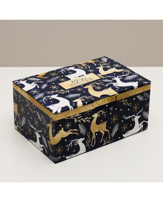 Складная коробка «Новогоднее волшебство», 22 × 15 × 10 см арт. СМЛ-88061-1-СМЛ0005003793