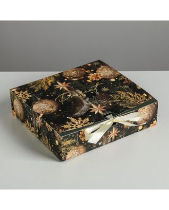 Складная коробка подарочная «Сказочного нового года», 20 × 18 × 5 см арт. СМЛ-89996-1-СМЛ0005004063