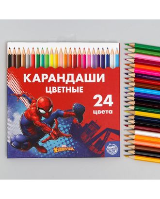 Карандаши цветные, 24 цвета "Супергерой", Человек-Паук арт. СМЛ-192374-1-СМЛ0005012644