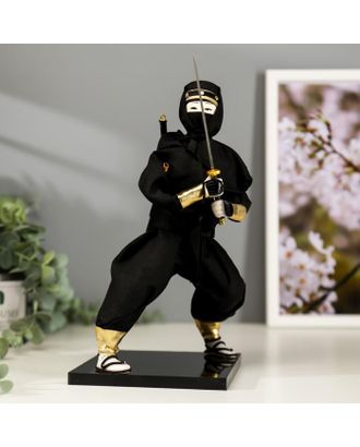 Кукла коллекционная "Чёрный ниндзя с мечом" 25х12,5х12,5 см арт. СМЛ-90627-1-СМЛ0005036092