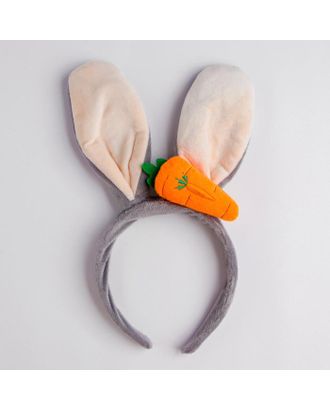 Карнавальный ободок «Зайка», с морковкой цвета МИКС арт. СМЛ-89082-1-СМЛ0005036983