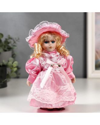 Кукла коллекционная керамика "Малышка Майя в розовом платье" 20 см арт. СМЛ-137565-1-СМЛ0005053241