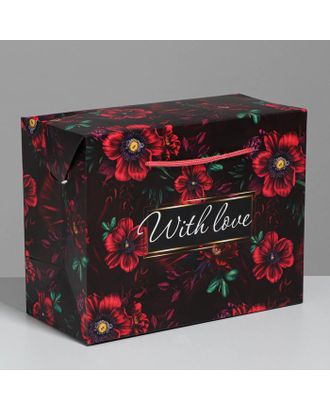Пакет—коробка With love, 23 × 18 × 11 см арт. СМЛ-91361-1-СМЛ0005053593