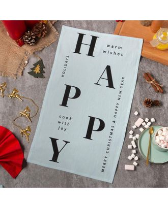 Купить Новый год Полотенце Этель "Happy holidays" 32*58 (±3 см), 100% хлопок арт. СМЛ-107963-1-СМЛ0005060422 оптом в Усть-Каменогорске