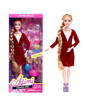 Кукла модель шарнирная "Рая" в платье, с аксессуарами, МИКС арт. СМЛ-135994-1-СМЛ0005066327