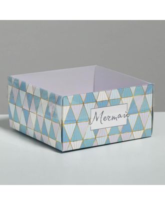 Коробка для кондитерских изделий с PVC крышкой «Мечтай», 12 х 6 х 11,5 см арт. СМЛ-91608-1-СМЛ0005080462