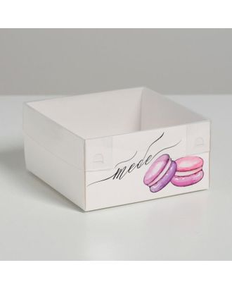 Коробка для кондитерских изделий с PVC крышкой «Тебе», 12 х 6 х 11,5 см арт. СМЛ-105413-1-СМЛ0005080466