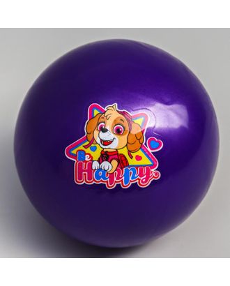 Мяч детский Paw Patrol "Happy", 16 см, 50 гр, цвета МИКС арт. СМЛ-136134-1-СМЛ0005083415