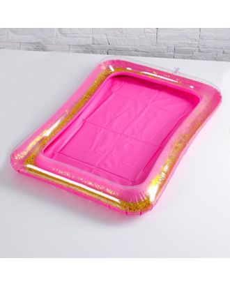 Надувная песочница с блёстками, 60х45 см, цвет ярко-розовый арт. СМЛ-122049-1-СМЛ0005088598