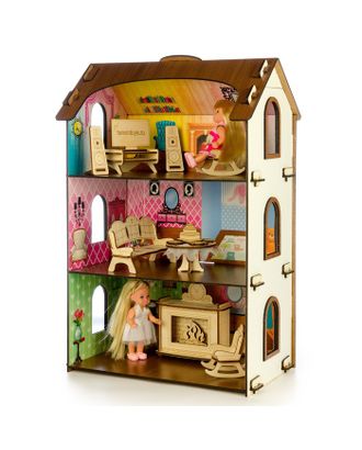 Деревянный домик с цветными обоями «Лоли» арт. СМЛ-85774-1-СМЛ0005090172