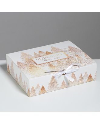 Складная коробка подарочная «Сказочного нового года», 31 × 24,5 × 9 см арт. СМЛ-91632-1-СМЛ0005091940