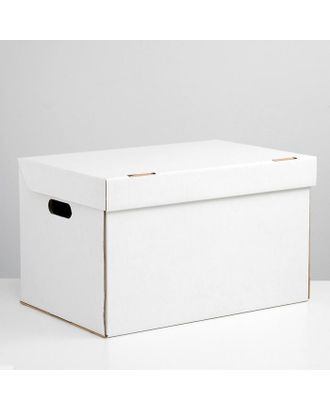 Коробка для хранения, белая, 50 х 34 х 30 см арт. СМЛ-86246-1-СМЛ0005094810