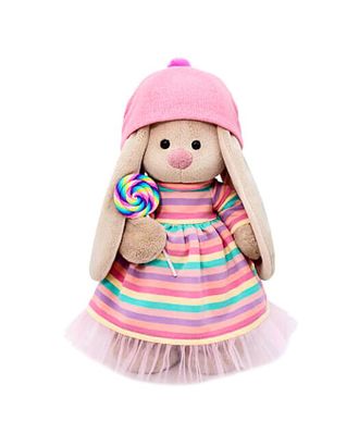 Мягкая игрушка «Зайка Ми» в полосатом платье с леденцом, 32 см арт. СМЛ-106240-1-СМЛ0005099424