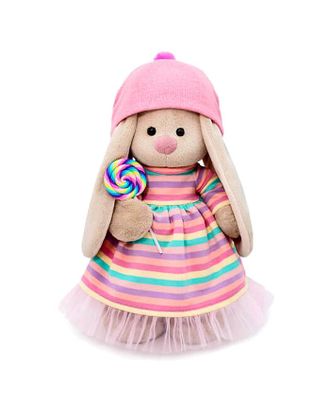 Мягкая игрушка «Зайка Ми» в полосатом платье с леденцом, 32 см арт. СМЛ-106240-2-СМЛ0005099430