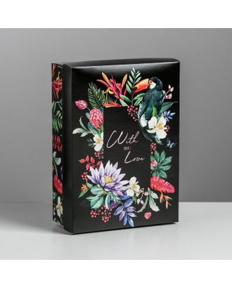 Коробка складная «Цветочный сад»,  21 × 15 × 7 см арт. СМЛ-89391-1-СМЛ0005111277
