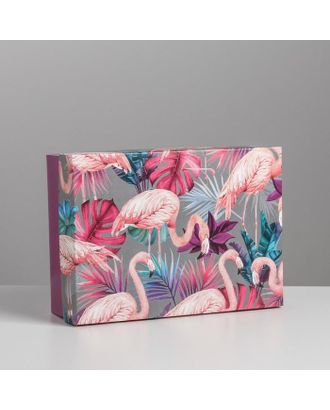 Коробка складная «Фламинго»,  21 × 15 × 7 см арт. СМЛ-89392-1-СМЛ0005111278
