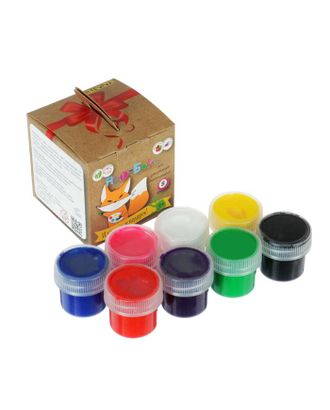 Краски пальчиковые набор 8 цветов х 20мл, ARTEVIVA №1 Классический, 160 мл (улучшенная формула), 3+ арт. СМЛ-218086-1-СМЛ0005115570