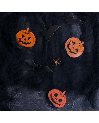 Карнавальный набор Halloween паутина, фигурки тыквы, летучие мыши арт. СМЛ-145568-1-СМЛ0005119931