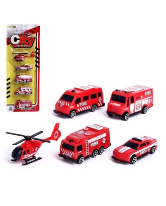 Набор машин «Пожарная служба», 5 штук арт. СМЛ-135720-1-СМЛ0005148762