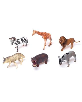 Набор животных «Звери Африки», 6 фигурок арт. СМЛ-122087-1-СМЛ0005155892