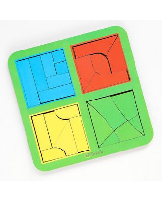 Квадраты Никитина 3 уровня, 4 квадрата (бизиборды) арт. СМЛ-88707-1-СМЛ0005167719