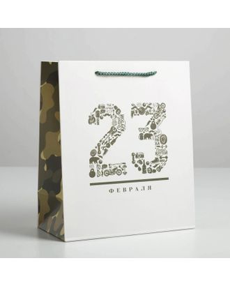 Пакет ламинированный вертикальный «23 февраля», ML 23 × 27 × 11,5 см арт. СМЛ-141392-1-СМЛ0005187552