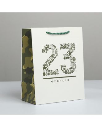 Пакет ламинированный вертикальный «23 февраля», MS 18 × 23 × 10 см арт. СМЛ-136603-1-СМЛ0005187553