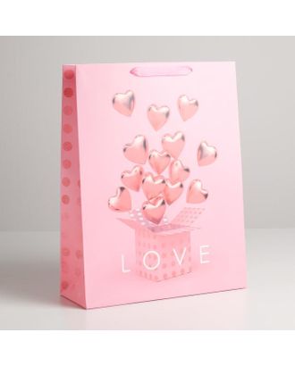 Пакет ламинированный вертикальный LOVE, L 31 × 40 × 11,5 см арт. СМЛ-132235-1-СМЛ0005187562