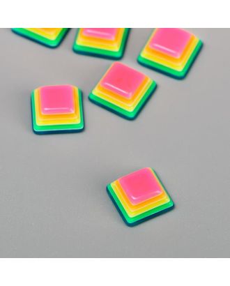 Декор для творчества пластик "Полосатые кубики" разноцветные набор 10 шт 1,1х1,1 см арт. СМЛ-94985-1-СМЛ0005191022