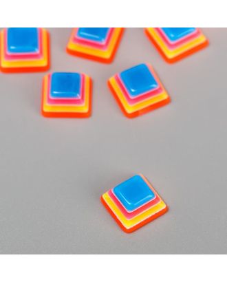 Декор для творчества пластик "Полосатые пирамидки" оранжево-синие набор 10 шт 1,1х1,1 см арт. СМЛ-94986-1-СМЛ0005191023
