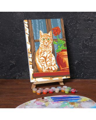 Картина по номерам на холсте с подрамником «Рыжий кот» 20х30 см арт. СМЛ-208550-1-СМЛ0005222621