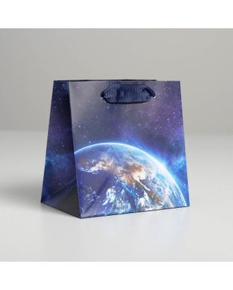 Пакет ламинированный квадратный «Космос», 14 × 14 × 9 см арт. СМЛ-123473-1-СМЛ0005226231