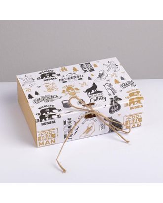 Коробка складная подарочная «Мужская», 31 × 24,5 × 9 см арт. СМЛ-117789-3-СМЛ0005231289