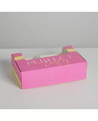 Купить Пищевая упаковка Коробка для эклеров с вкладышами - 5 шт "Perfect tasty", 25,2 х 15 х 7 см арт. СМЛ-107975-1-СМЛ0005233289 оптом в Казахстане