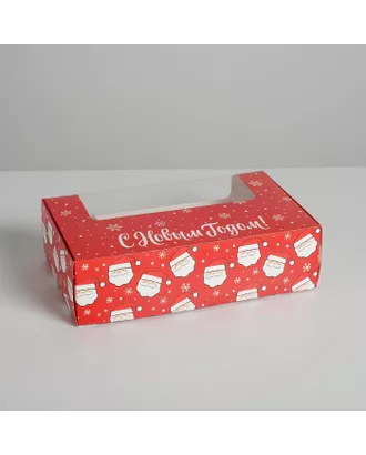 Купить Коробка для эклеров с вкладышами - 5 шт " С Новым годом! ", 25,2 х 15 х 7 см арт. СМЛ-107980-1-СМЛ0005233295 оптом в Казахстане